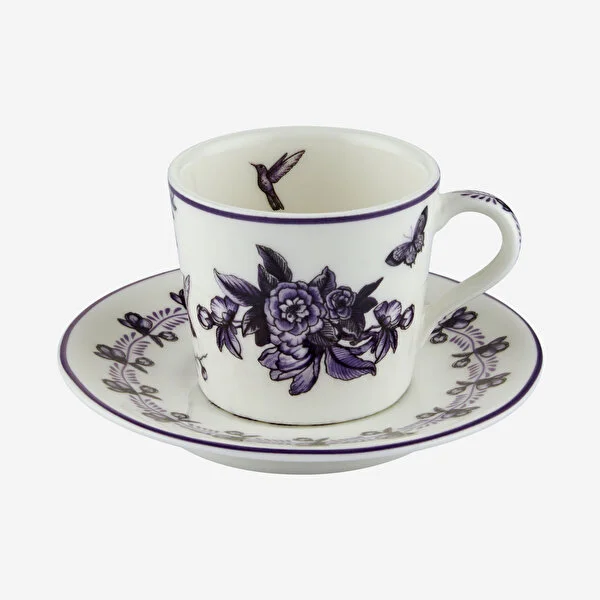 Mor Porselen Kahve Fincan Seti 120 Ml Primavera Collection by Chiara Alessi