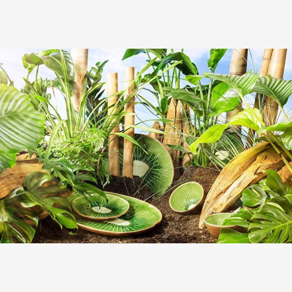 Yeşil Seramik Servis Kasesi 14 Cm Tropical Fruits Collection by Bordallo Pinheiro