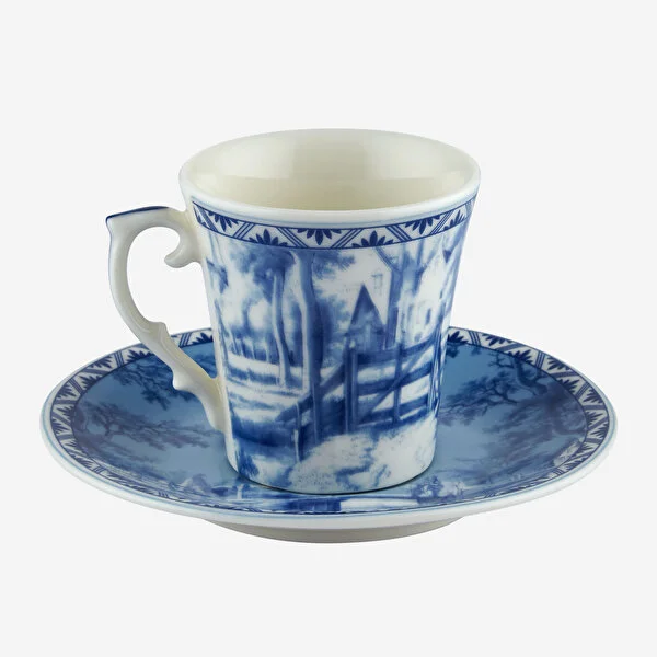 Mavi Porselen Kahve Fincan Seti 90 Ml Romance Collection by Chiara Alessi