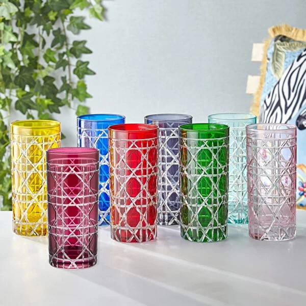 Turkuaz Cam Su Bardağı 485 Ml Gloria Collection by Chiara Alessi