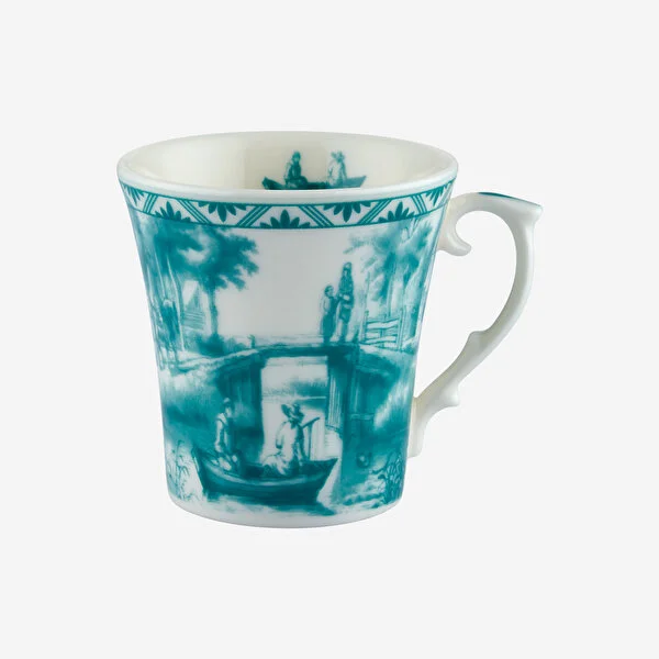 Yeşil Porselen Kahve Fincan Seti 90 Ml Romance Collection by Chiara Alessi