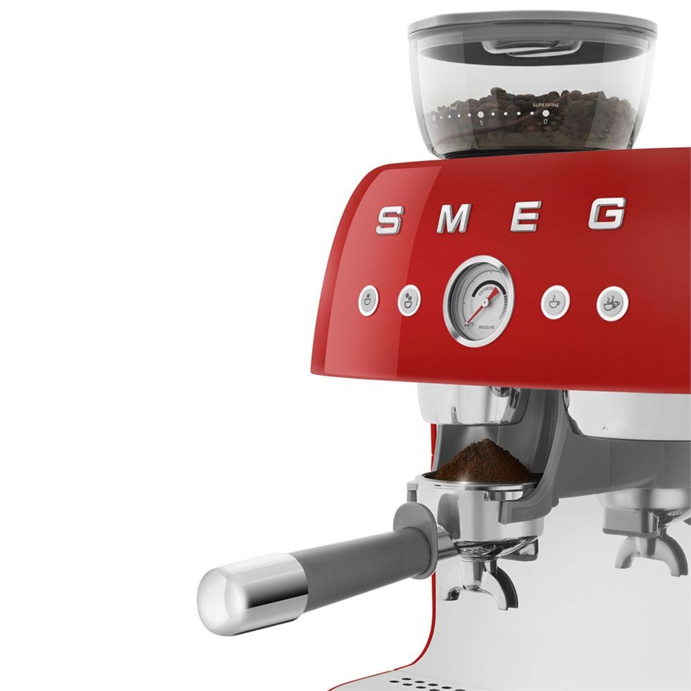 SMEG Kırmızı Öğütücülü Espresso ve Kahve Makinesi