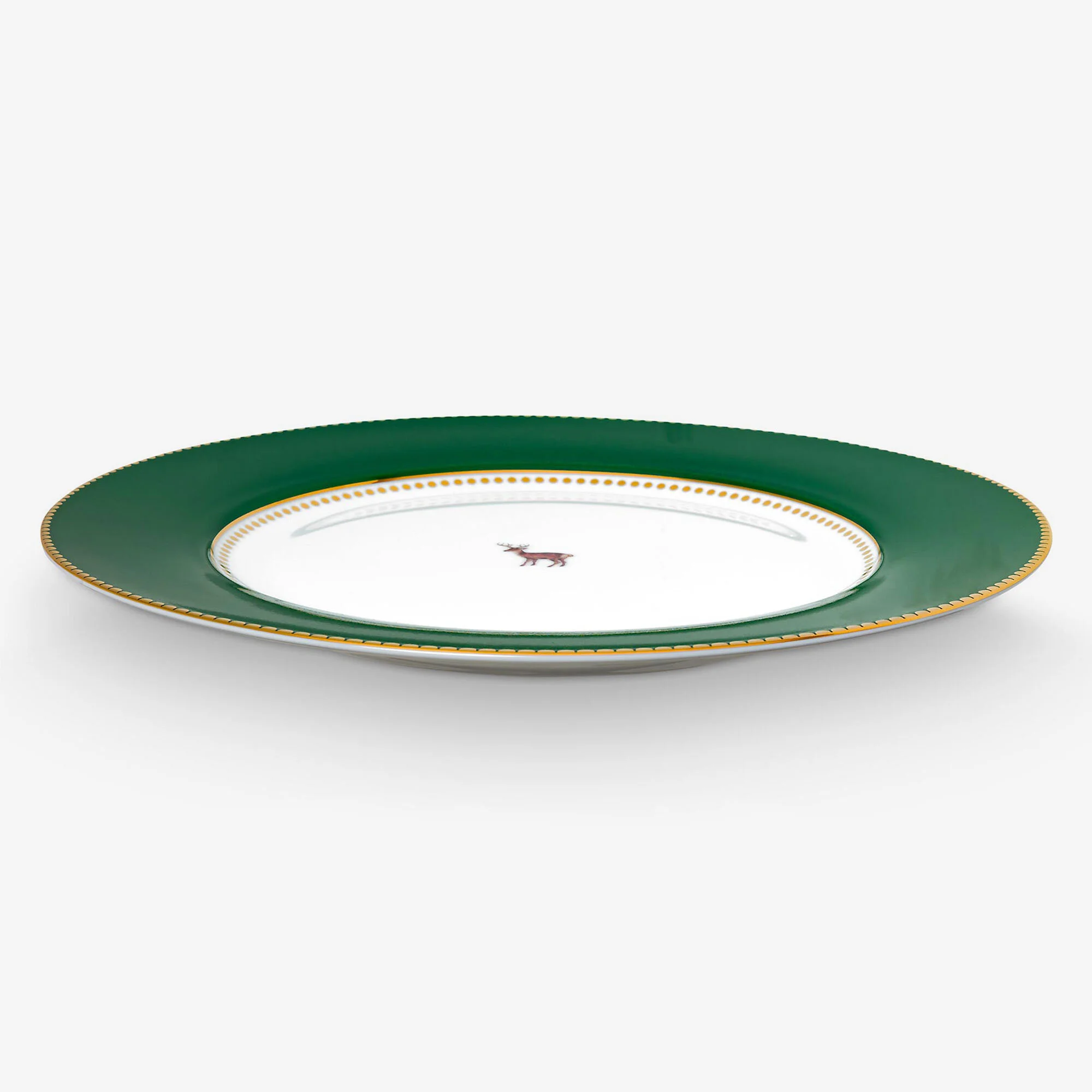Yeşil Porselen Yemek Tabağı 26,5 Cm Love Birds Collection by Pip Studio