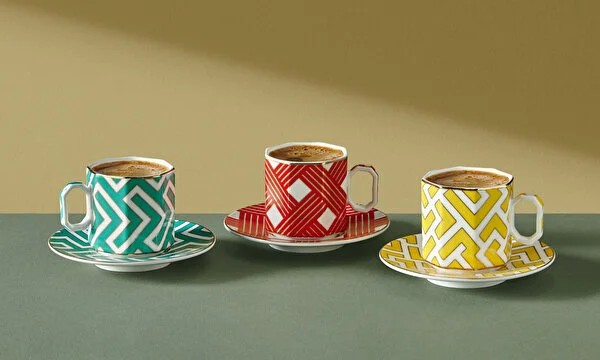 Sarı Porselen Kahve Fincan Seti 90 Ml Ravello Collection by Chiara Alessi