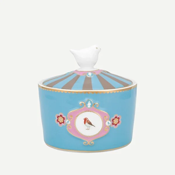 Mavi Haki Porselen Şekerlik 300 Ml Love Birds Collection by Pip Studio