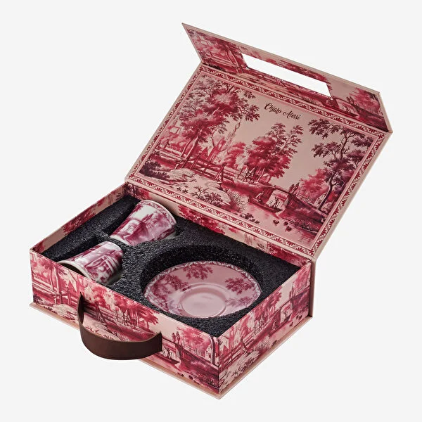 Kırmızı Porselen Kahve Fincan Seti 90 Ml Romance Collection by Chiara Alessi