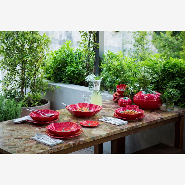 Kırmızı Seramik Kahvaltı Tabağı 21 Cm Tomato Collection by Bordallo Pinheiro