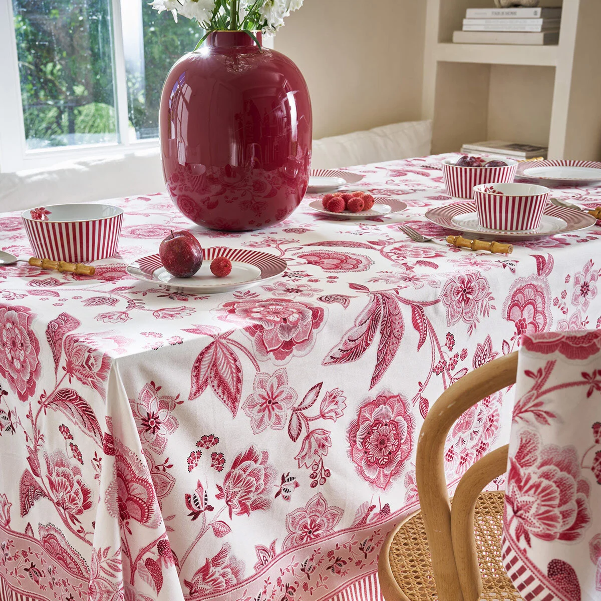 Pembe Porselen Yemek Tabağı 26,5 Cm Royal Stripes Collection by Pip Studio