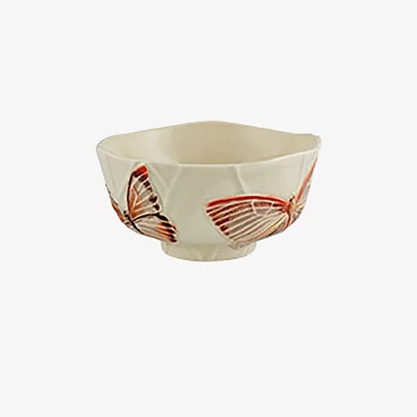 Beyaz Seramik Servis Kasesi 15 Cm Cloudy Butterflies Collection by Bordallo Pinheiro