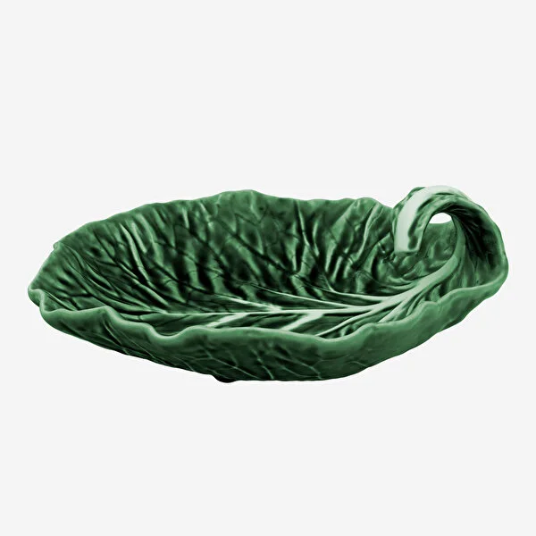 Yeşil Seramik Servis Tabağı 25 Cm Cabbage Collection by Bordallo Pinheiro