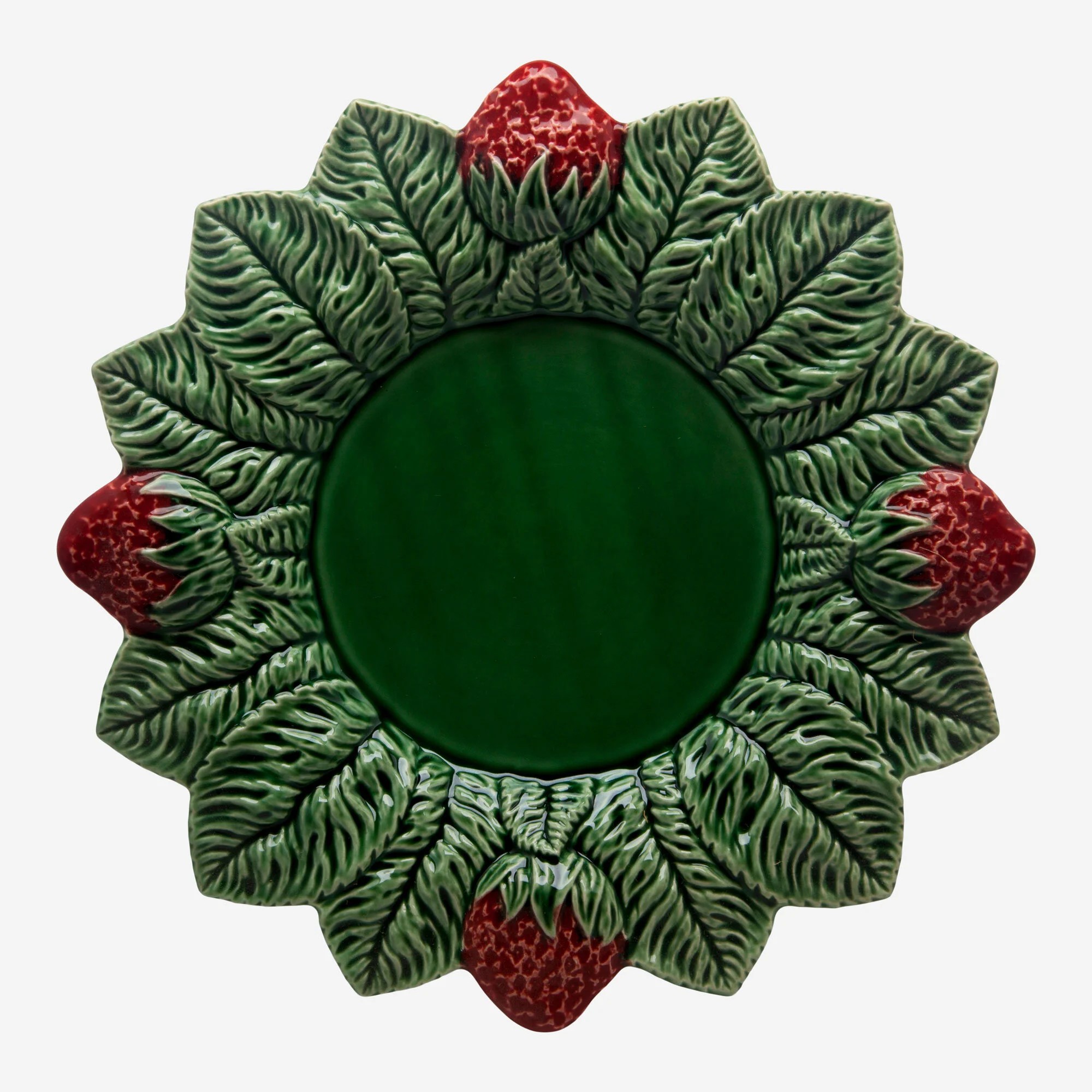 Yeşil Seramik Servis Tabağı 33 Cm Strawberries Collection by
