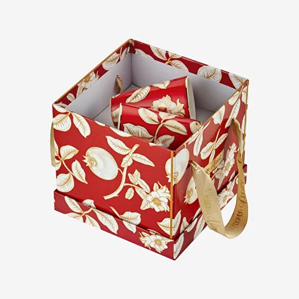 Kırmızı Porselen Kahve Fincan Seti 100 Ml Ravello Collection by Chiara Alessi