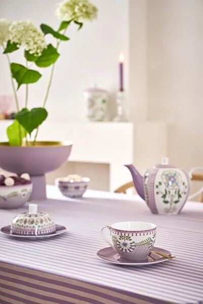 Mor Porselen Çay Fincan Seti 280 Ml Lily & Lotus Collection by Pip Studio