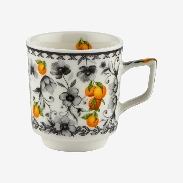 Gri Porselen Kahve Fincan Seti 120 Ml Arancia Collection by Chiara Alessi