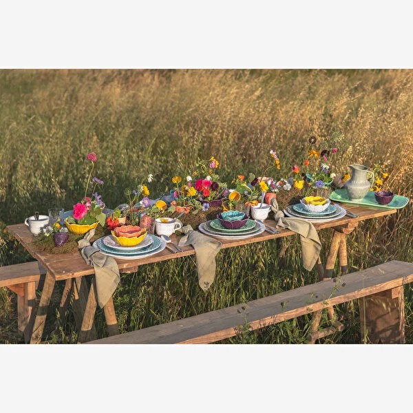 Mor Seramik Servis Kasesi 17 Cm Flora Collection by Bordallo Pinheiro