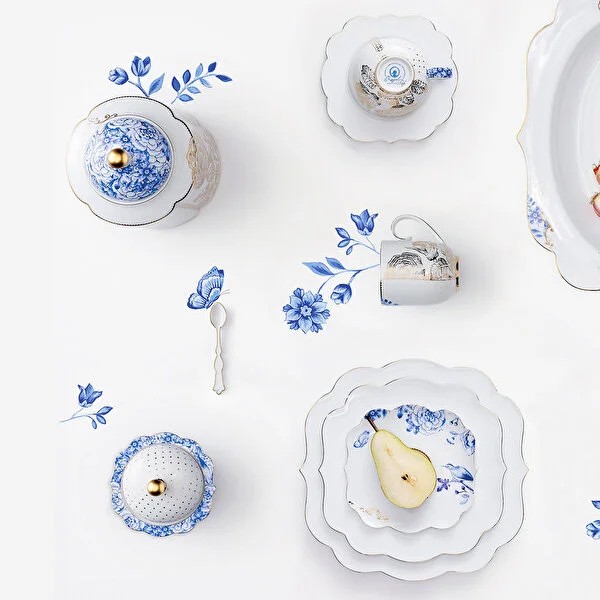 Mavi Beyaz Porselen Şekerlik 235 Ml Royal White Collection by Pip Studio