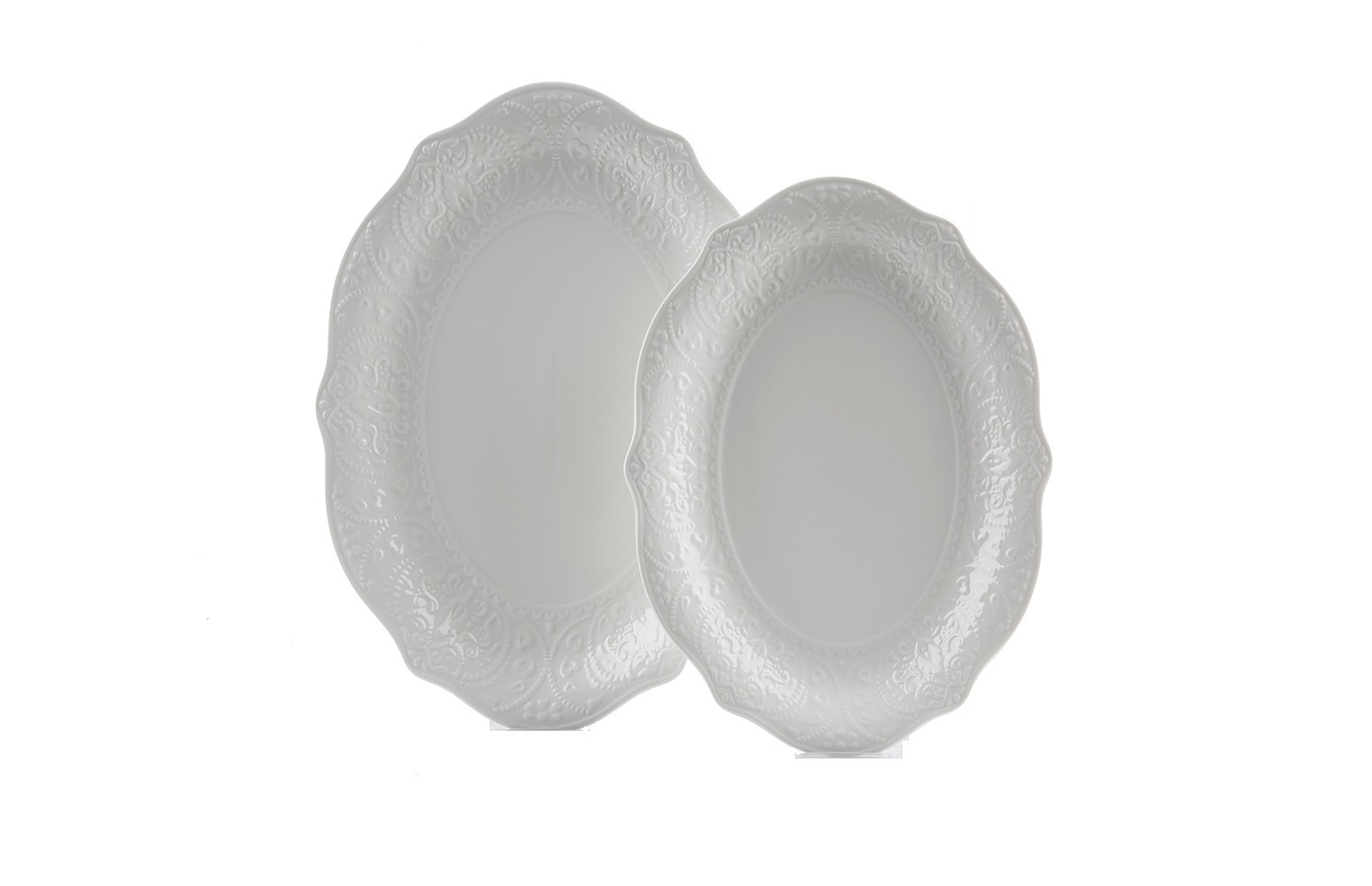 Berghoff Victoria New Bone 2'Li Oval Tabak Seti