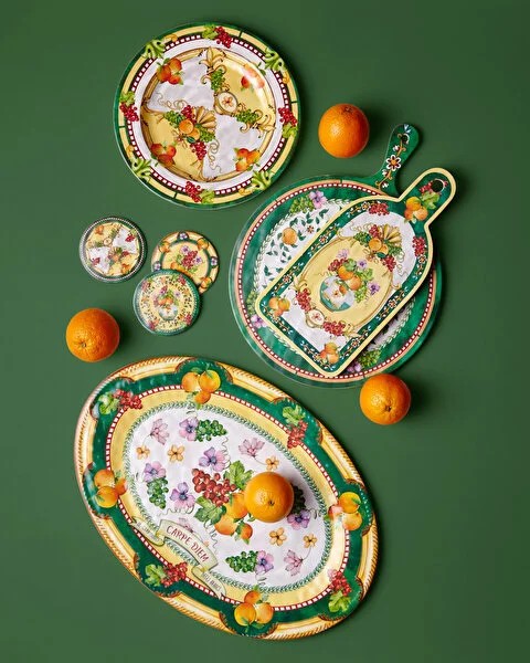 Sarı Melamin Yemek Tabağı 28 Cm Carpe Diem Collection by Chiara Alessi