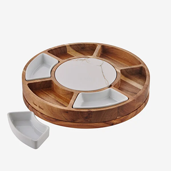 Kahverengi Ahşap Peynir Sunum Tabağı Acacia Elegance Collection by Chiara Alessi