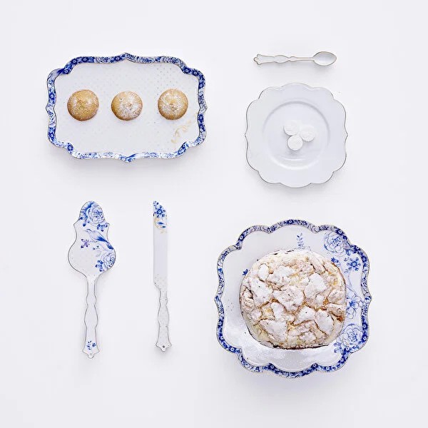 Mavi Beyaz Porselen Tepsi 26 Cm Royal White Collection by Pip Studio