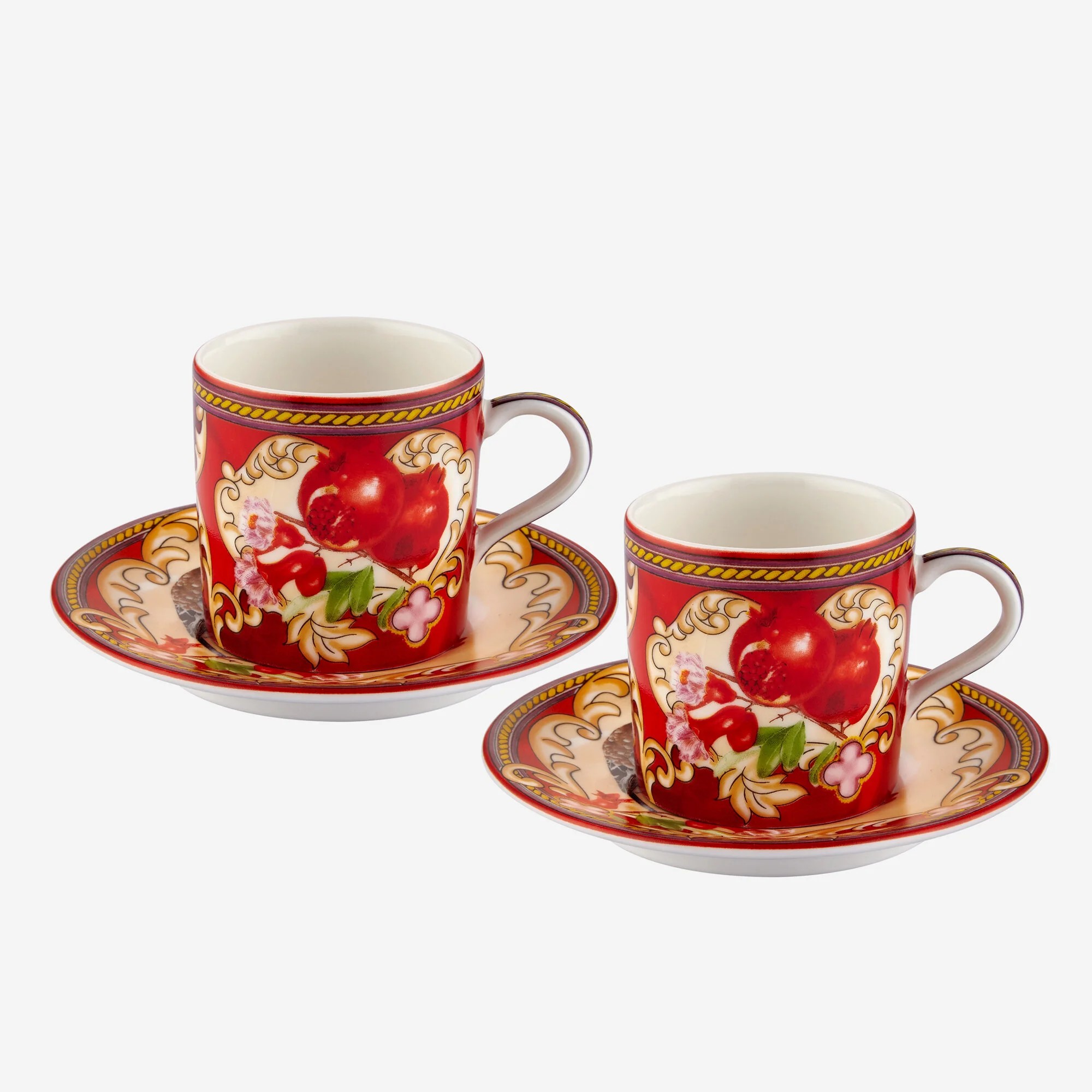 Kırmızı Porselen Kahve Fincan Seti 120 Ml Capri Collection by Chiara Alessi