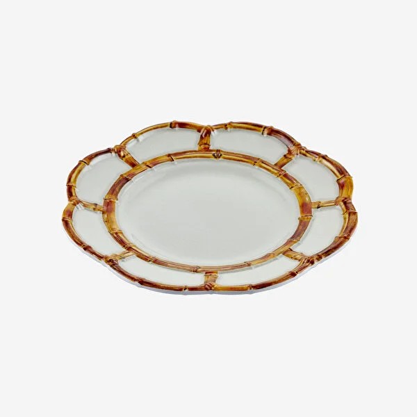 Beyaz Melamin Kahvaltı Tabağı 23 Cm Bambu Collection by Chiara Alessi