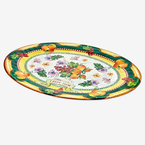 Sarı Melamin Servis Tabağı 50 Cm Carpe Diem Collection by Chiara Alessi