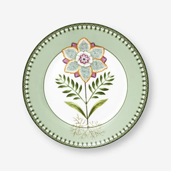 Yeşil Porselen Kahvaltı Tabağı 21 Cm Lily & Lotus Collection by Pip Studio