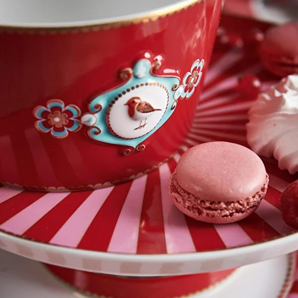 Kırmızı Porselen Kase 15 Cm Love Birds Collection by Pip Studio