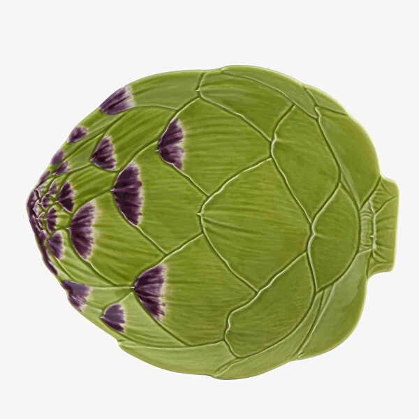 Yeşil Seramik Servis Tabağı 31,5 Cm Artichoke Collection by Bordallo Pinheiro