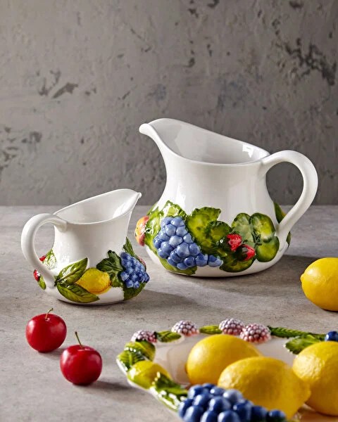 Beyaz Seramik Sürahi 1,5 Lt Collection by Edelweiss Italy