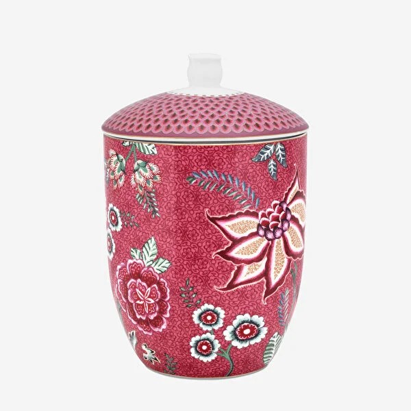 Kırmızı Porselen Küp 1500 Ml Flower Festival Collection by Pip Studio