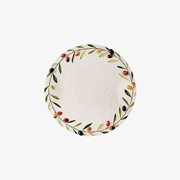Beyaz Seramik Servis Tabağı 32 Cm Olival Collection by Bordallo Pinheiro
