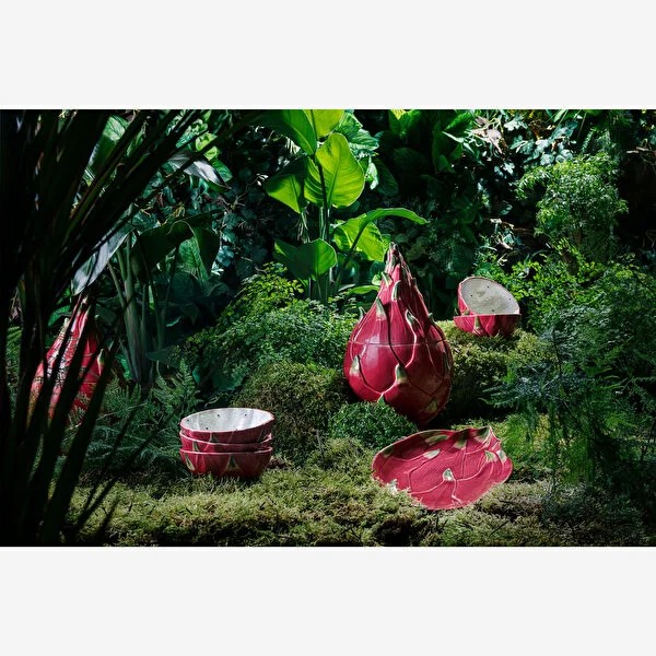 Pembe Seramik Servis Kasesi 14 Cm Tropical Fruits Collection by Bordallo Pinheiro