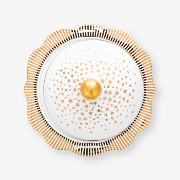 Beyaz Porselen Şekerlik 235 Ml Royal Gold White Collection by Pip Studio