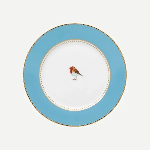 Mavi Porselen Pasta Tabağı 17 Cm Love Birds Collection by Pip Studio