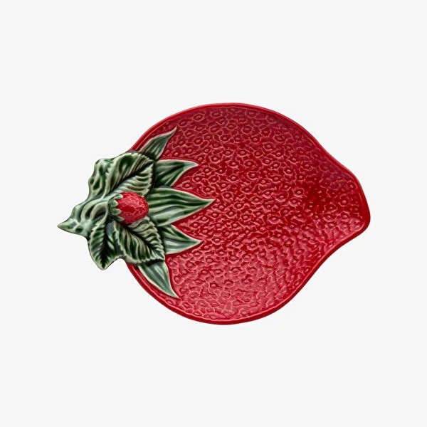 Kırmızı Seramik Servis Tabağı 21 Cm Strawberries Collection by