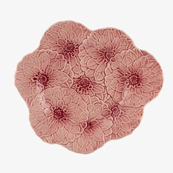 Pembe Seramik Yemek Tabağı 28 Cm Maria Flor Collection by Bordallo Pinheiro