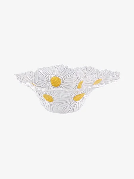 Beyaz Seramik Servis Kasesi 27 Cm Maria Flor Collection by Bordallo Pinheiro