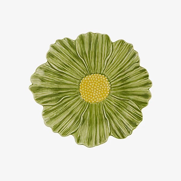 Yeşil Seramik Kahvaltı Tabağı 23 Cm Maria Flor Collection by Bordallo Pinheiro