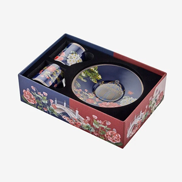 Lacivert Porselen Kahve Fincan Seti 90 Ml Butterfly Walley Collection by Chiara Alessi