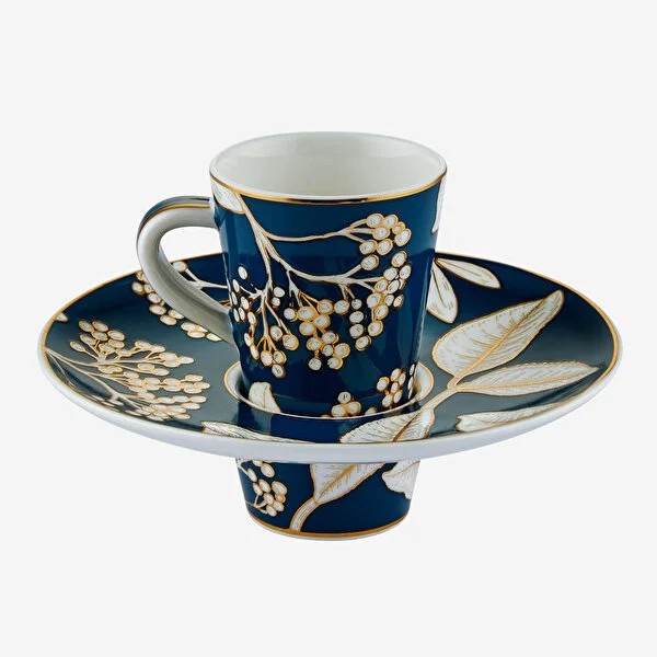 Mavi Porselen Kahve Fincan Seti 100 Ml Ravello Collection by Chiara Alessi