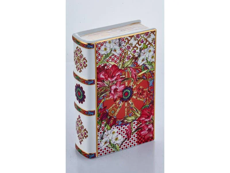 LILYUM DESENLI KUCUK DEKORATIF KITAP 10,5X4X15,3 CM