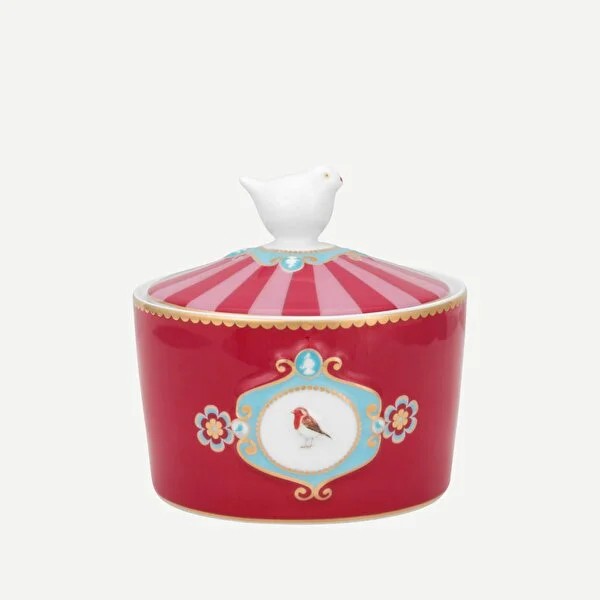 Kırmızı Porselen Şekerlik 300 Ml Love Birds Collection by Pip Studio