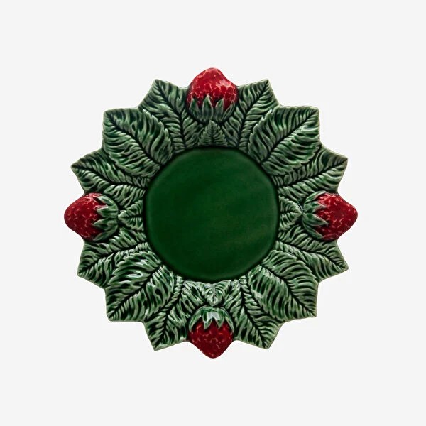 Yeşil Seramik Yemek Tabağı 26 Cm Strawberries Collection by