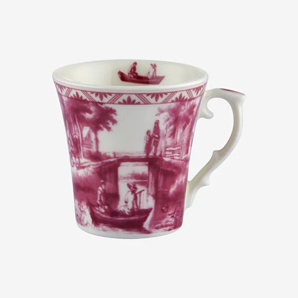 Kırmızı Porselen Kahve Fincan Seti 90 Ml Romance Collection by Chiara Alessi