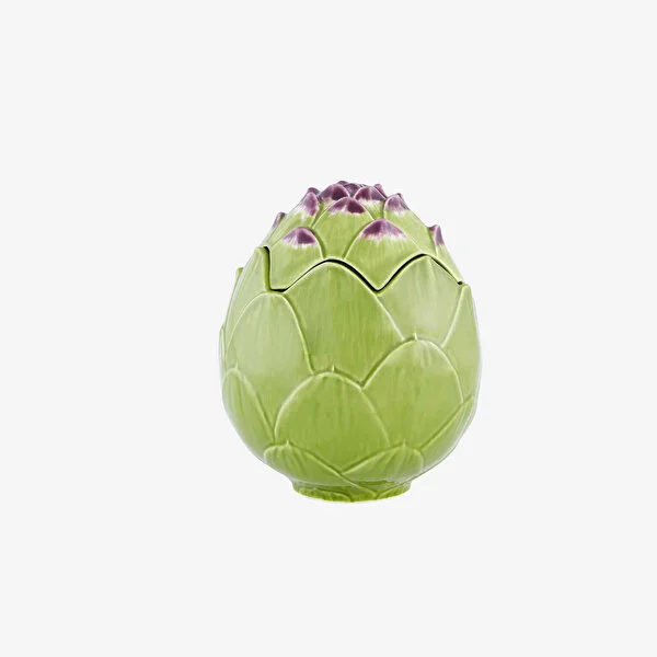 Yeşil Seramik Saklama Kabı 17 Cm Artichoke Collection by Bordallo Pinheiro