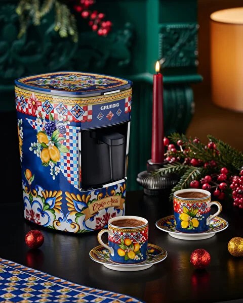 Mavi Porselen Kahve Fincan Seti 120 Ml Capri Collection by Chiara Alessi