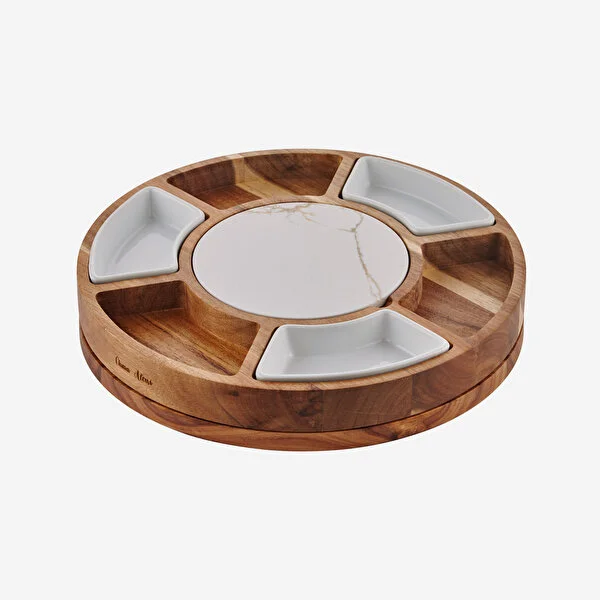 Kahverengi Ahşap Peynir Sunum Tabağı Acacia Elegance Collection by Chiara Alessi