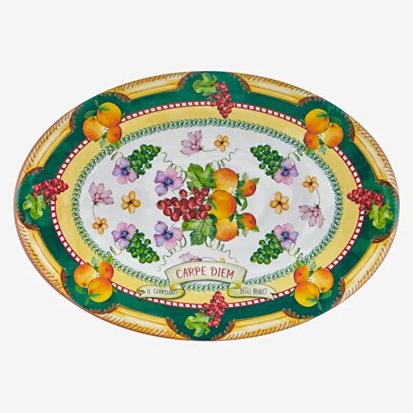 Sarı Melamin Servis Tabağı 50 Cm Carpe Diem Collection by Chiara Alessi
